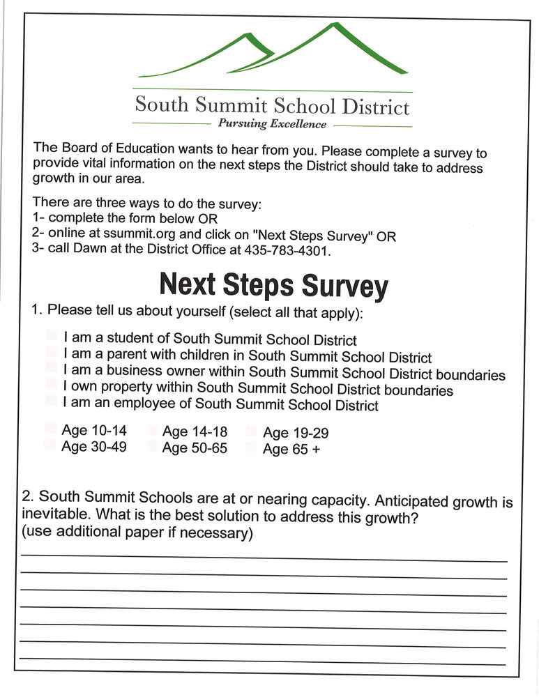 Next Steps Survey
