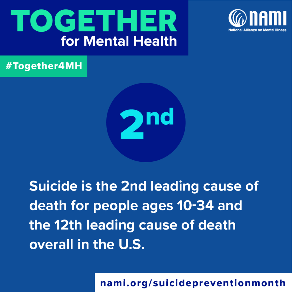 suicide 2nd leading cause of death for 10-34 year olds