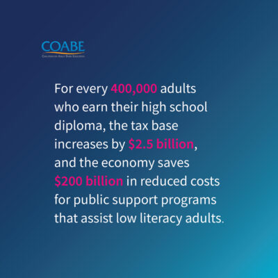 Adult education increases tax base