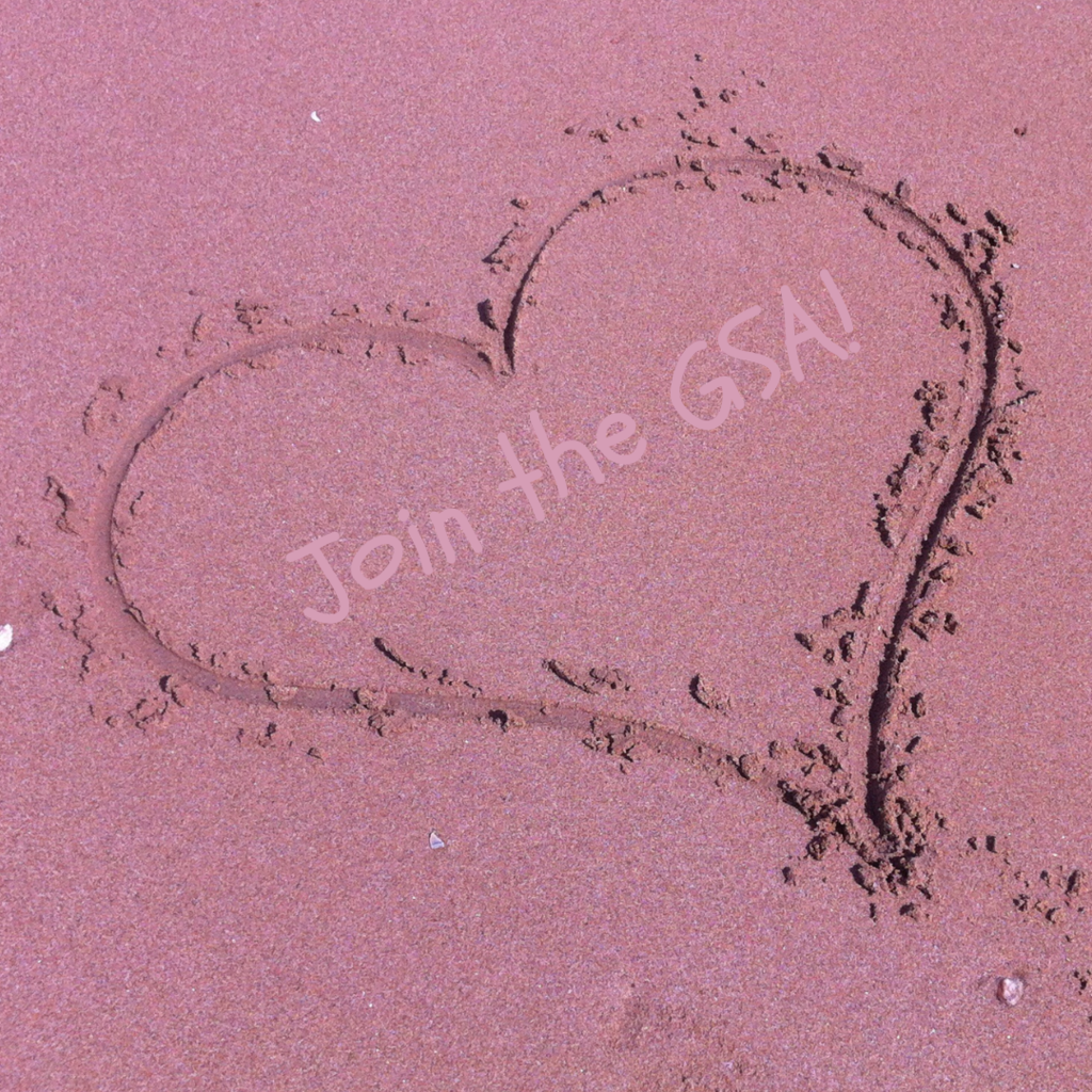 Join the GSA! inside a heart